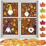 FLOFIA 150Stk. Fenster Aufkleber Selbstklebend Herbst Fensterbilder mit 100Stk....