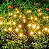 Sunlisky Firefly Solar Gartenleuchten,2 Stück Glühwürmchen Solarleuchten,2...