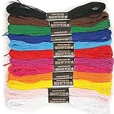 Stickgarn Set,Stickgarn, Embroidery Floss Multifarben Weicher je 8...