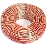 SeKi Lautsprecherkabel Transparent 2x 2,50mm² – 50 Meter Ring | CCA-Kupfer...