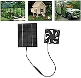 Fyearfly Solar Abluftventilator, 8 cm 2 W Solarpanel Kit, Solarpanel Ventilator...