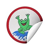 Seepferdchen® das Frosch Abzeichen zum Aufkleben | Frosch Abzeichen |...