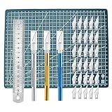 3 Stück Cutter für DIY Art Work Cutting, Skalpell mit 30 Ersatzklingen,...