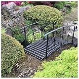 HTI living Gartenbrücke Metallbrücke Zierbrücke Teichbrücke