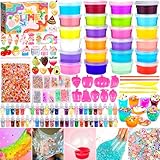 Purpledi DIY Slime Kit Schleim Set, Schleim Selber Machen mit 24 Farben Crystal,...