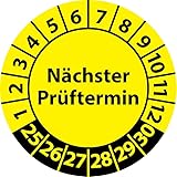 Prüfplakette Nächster Prüftermin, Vinylfolie, selbstklebend, Prüfaufkleber,...