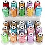 New brothread 25 Multi Farben Polyester Maschinen Stickgarn 500M (550Y) für...