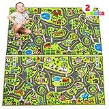 JOYIN 2 Teppich Kinderzimmer 80x150cm (Gesamt 160x150cm) für Kinder ab 3...