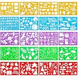 Firtink 20PCS Kinder Weihnachten Malschablonen Set - Schablonen zum Malen