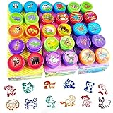 Nutabevr 30 Stück Selbstfärbende Stempel Set, Mehrfarbige Tiere Stempelset,...