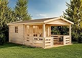 Alpholz Gartenhaus Lappland-40 B Gartenhaus aus Holz in Naturbelassen, Holzhaus...