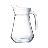 Domotti Glaskrug mit Henkel 1,3 l Delight Wasserkrug Transparent...