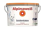 Alpinaweiß Seidenlatex in weißer Seidenglanz-Optik – strapazierfähige und...