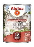 Alpina Holz-Wetterschutz-Farben – Weiß, deckend – bis zu 12 Jahre Schutz...